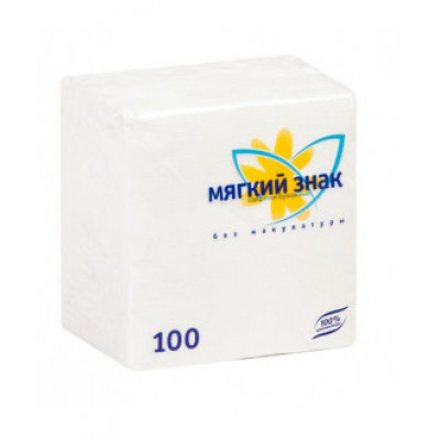 Салфетки белые 25х25, 100шт.
