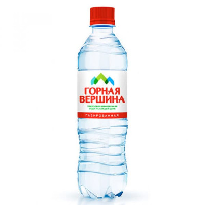 Вода Горная вершина 0,5 л, с газом